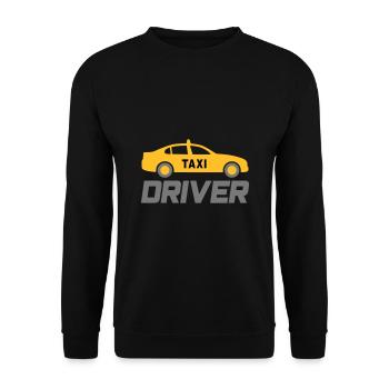 Chauffeur de taxi (voiture) - Sweat-shirt Unisexe - noir - Devant - Alina (178cm) & Michal (187cm)