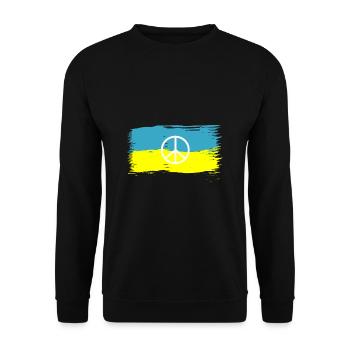 peace sign peace sign symbols - Unisex Sweatshirt - black - Front - Alina (178cm) & Michal (187cm)