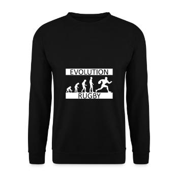 Evolution rugby - Unisex Sweatshirt - black - Front - Alina (178cm) & Michal (187cm)