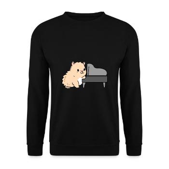Cobaye joue du piano - Sweat-shirt Unisexe - noir - Devant - Alina (178cm) & Michal (187cm)