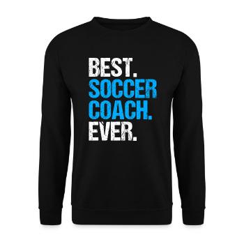Best football coach of all time gift - Unisex Sweatshirt - black - Front - Alina (178cm) & Michal (187cm)