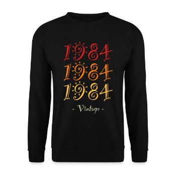 1984 vintage - Unisex Sweatshirt - black - Front - Alina (178cm) & Michal (187cm)