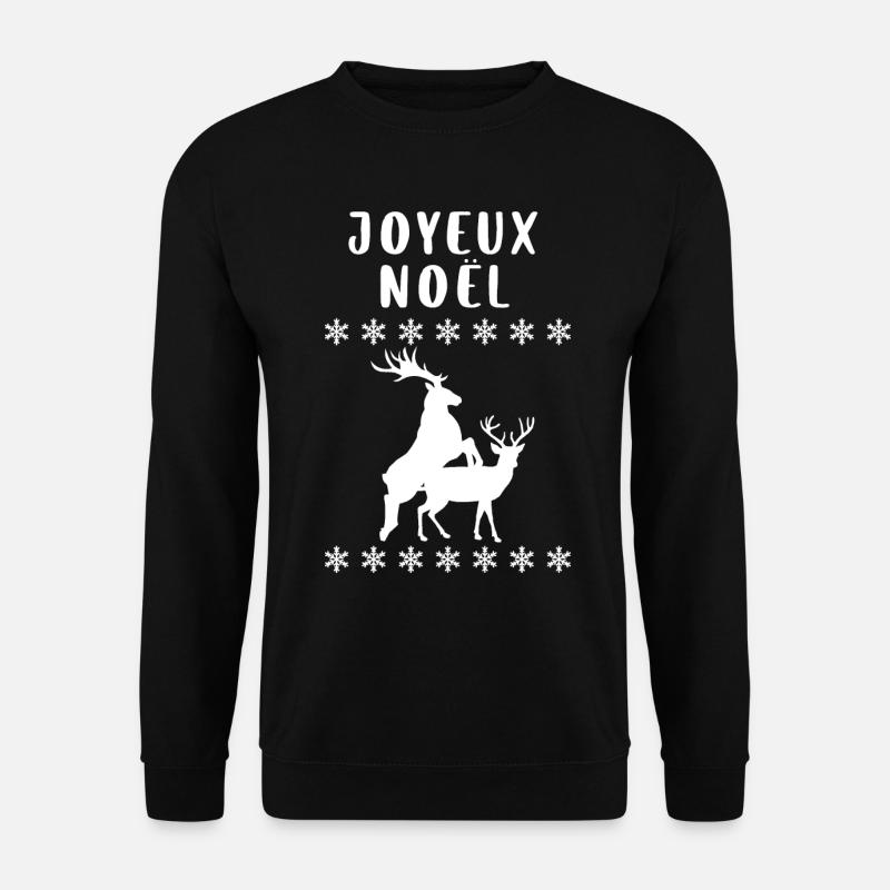 Joyeux noël drôle - Sweat-shirt Unisexe - noir