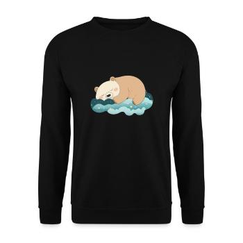 L’ours mignon hiberne - Sweat-shirt Unisexe - noir - Devant - Alina (178cm) & Michal (187cm)