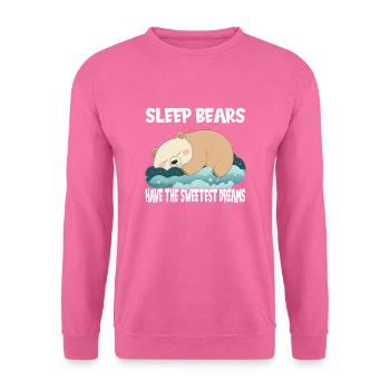 Süßer Bär hält Winterschlaf - Unisex Pullover - Pink - Vorne