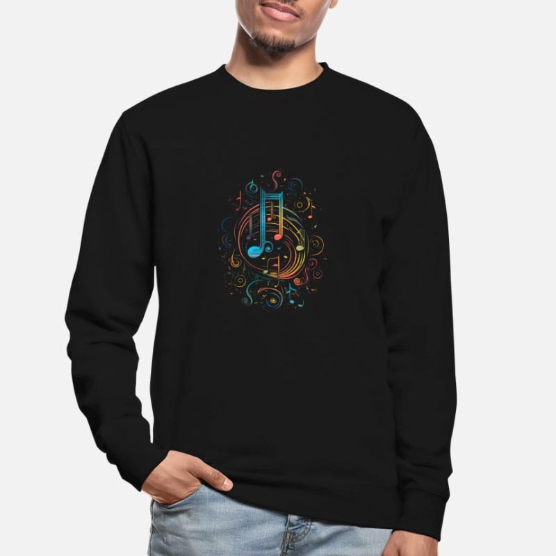 Notes visualized music Unisex Sweatshirt