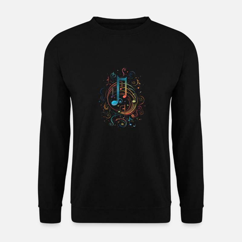 Notes de musique visualisée - Sweat-shirt Unisexe - noir