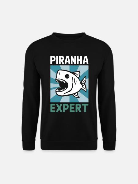 Piranha - Unisex Pullover - Schwarz