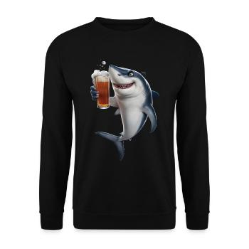 Hai Bier - Unisex Pullover - Schwarz - Vorne - Alina (178cm) & Michal (187cm)