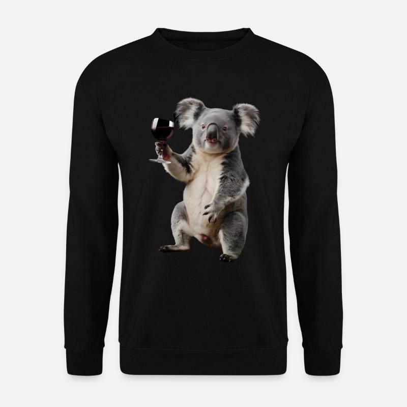 Koala Wein - Unisex Pullover - Schwarz