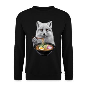 Polarfuchs Ramen - Unisex Pullover - Schwarz - Vorne - Alina (178cm) & Michal (187cm)