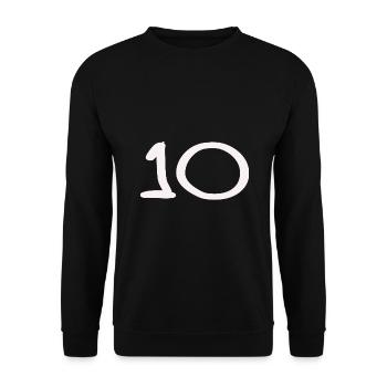 10. 10 YEARS. 10th ANNIVERSARY. 10 YEAR ANNIVERSARY. - Unisex Sweatshirt - black - Front - Alina (178cm) & Michal (187cm)