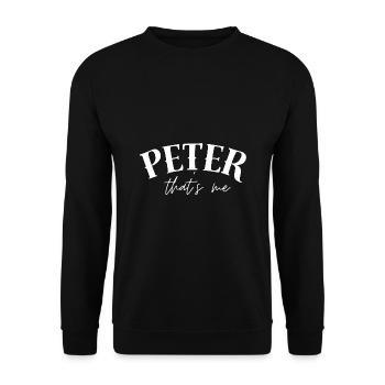 Peter est mon nom - Sweat-shirt Unisexe - noir - Devant - Alina (178cm) & Michal (187cm)