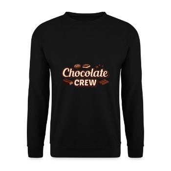 Candy Chocolate Chocolate Chocolate Crew - Sweat-shirt Unisexe - noir - Devant - Alina (178cm) & Michal (187cm)
