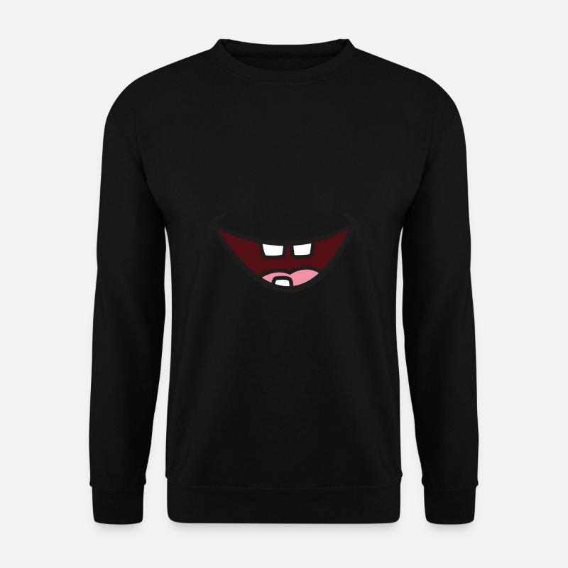Maul mit 3 Zähnen - Unisex Pullover - Schwarz