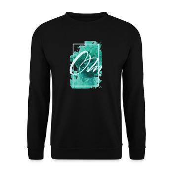 Om gift color splash relaxation meditation yoga - Unisex Sweatshirt - black - Front - Alina (178cm) & Michal (187cm)