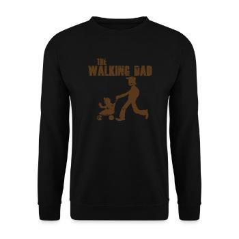 WALKING DAD - Unisex Pullover - Schwarz - Vorne - Alina (178cm) & Michal (187cm)