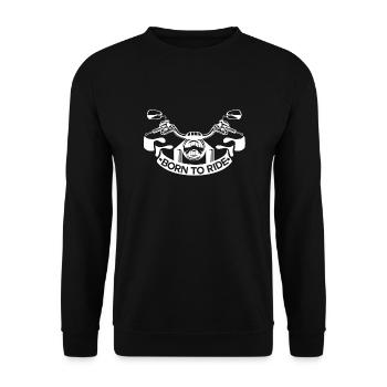Motorrad - Unisex Pullover - Schwarz - Vorne - Alina (178cm) & Michal (187cm)