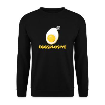 Egg Chicken Funny Funny Gift Idea Explosive Bomb - Unisex Sweatshirt - black - Front - Alina (178cm) & Michal (187cm)