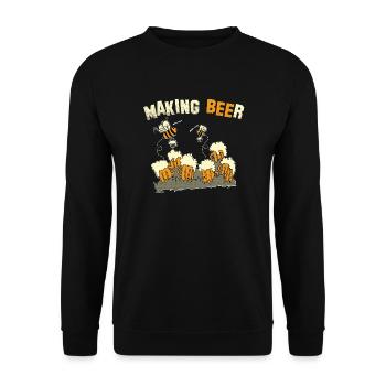 Bier Herstellung Geschenke Bienen Imker lustig - Unisex Pullover - Schwarz - Vorne - Alina (178cm) & Michal (187cm)