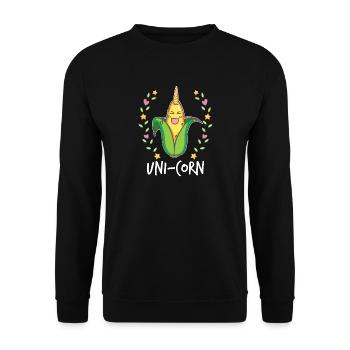 Corn - Unisex Sweatshirt - black - Front - Alina (178cm) & Michal (187cm)
