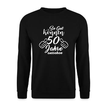 50ème anniversaire - Sweat-shirt Unisexe - noir - Devant - Alina (178cm) & Michal (187cm)