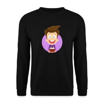 Birthday boy - Unisex Sweatshirt - black - Front - Alina (178cm) & Michal (187cm)