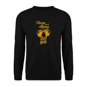 60th birthday - Unisex Sweatshirt - black - Front - Alina (178cm) & Michal (187cm)