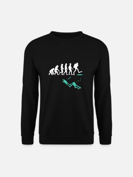 Evolution of Scuba Diver Evolution - Unisex Sweatshirt - black