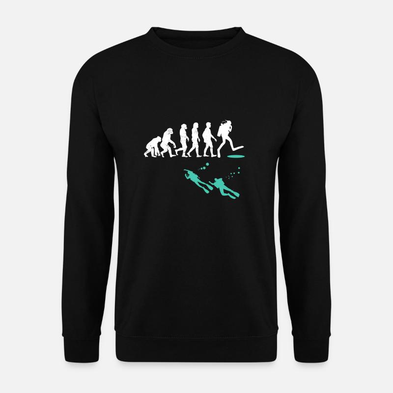 Evolution of Scuba Diver Evolution - Unisex Sweatshirt - black