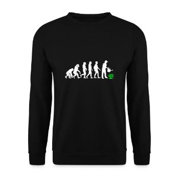 Evolution Gardener Gardening - Unisex Sweatshirt - black - Front - Alina (178cm) & Michal (187cm)