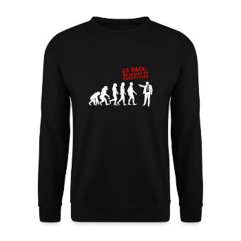 Evolution de Messed Up Evolution - Sweat-shirt Unisexe - noir - Devant - Alina (178cm) & Michal (187cm)