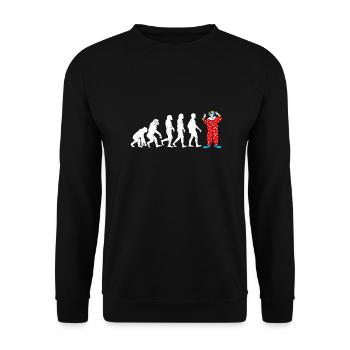 Evolution of Clown Evolution - Unisex Sweatshirt - black - Front - Alina (178cm) & Michal (187cm)