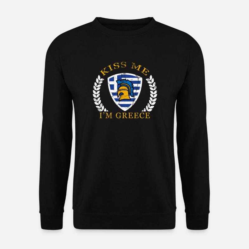 Greece kiss - Unisex Pullover - Schwarz