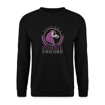 Zombie Unicorn - Unisex Sweatshirt - black - Front - Alina (178cm) & Michal (187cm)