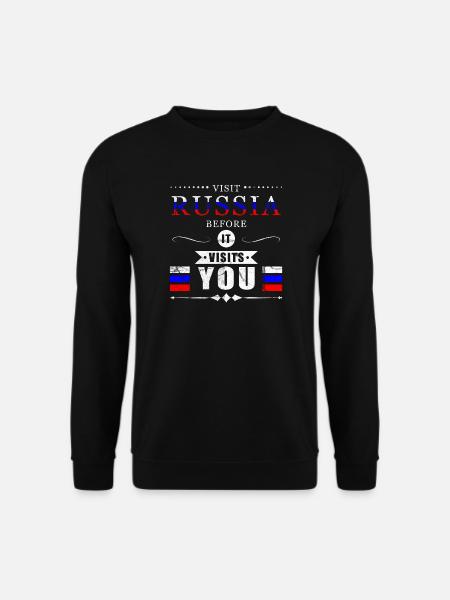 Russia Russland - Unisex Pullover - Schwarz