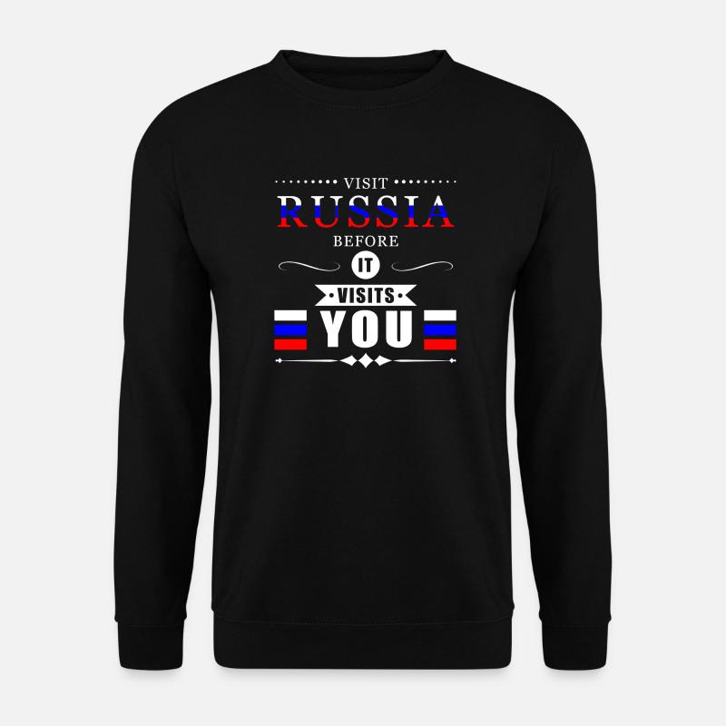 Russia Russland - Unisex Pullover - Schwarz