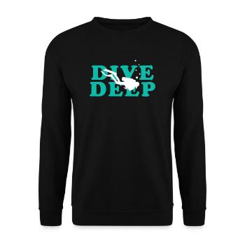 dive dive diver gift sea diving sport wave - Unisex Sweatshirt - black - Front - Alina (178cm) & Michal (187cm)