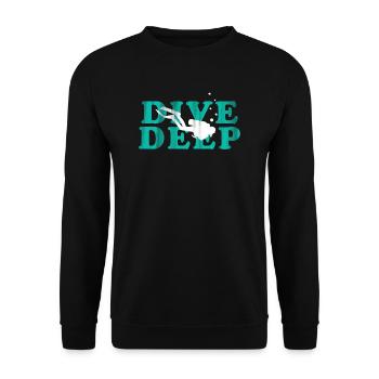 dive dive diver gift sea diving sport wave - Unisex Sweatshirt - black - Front - Alina (178cm) & Michal (187cm)