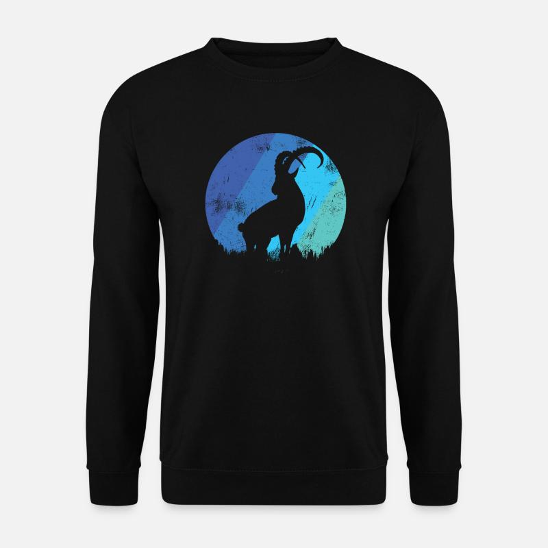 Steinbock Capricorn zerkratzt - Unisex Pullover - Schwarz