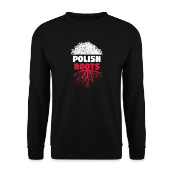 Arbre de racines de Pologne - Sweat-shirt Unisexe - noir - Devant - Alina (178cm) & Michal (187cm)