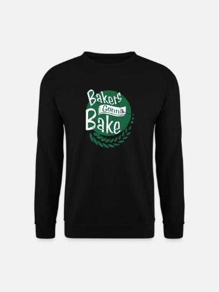 Backen Bäcker Geschenk Leidenschaft Hobby Beruf - Unisex Pullover - Schwarz