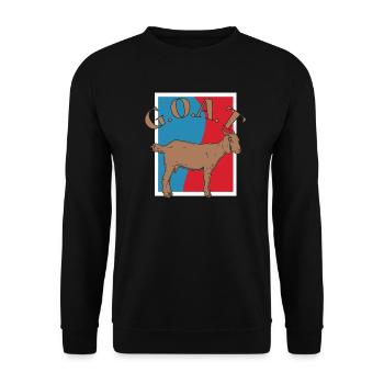 GOAT goat funny gift Brady animal Geisbok - Unisex Sweatshirt - black - Front - Alina (178cm) & Michal (187cm)