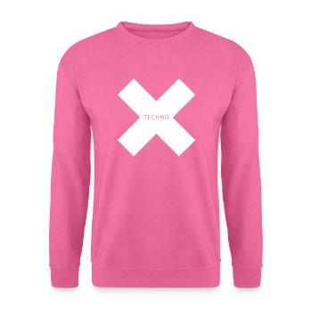 Chemises Techno Minimal Music Gift for Men - Sweat-shirt Unisexe - rose - Devant