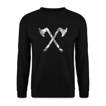 Vikings, Vikings, Odin, Thor, Ragnar, Ivar - Unisex Sweatshirt - black - Front - Alina (178cm) & Michal (187cm)