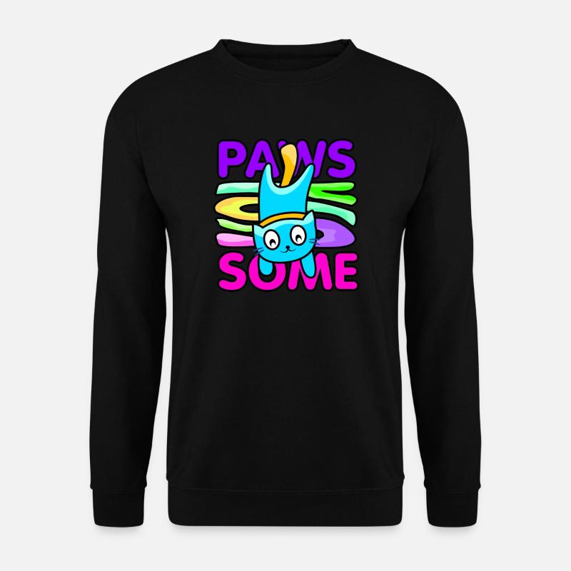 Chat mignon coloré - Sweat-shirt Unisexe - noir