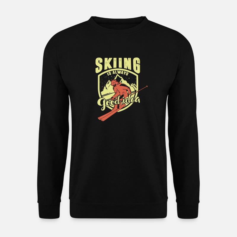 Skifahren ist immer eine gute Idee - Unisex Pullover - Schwarz