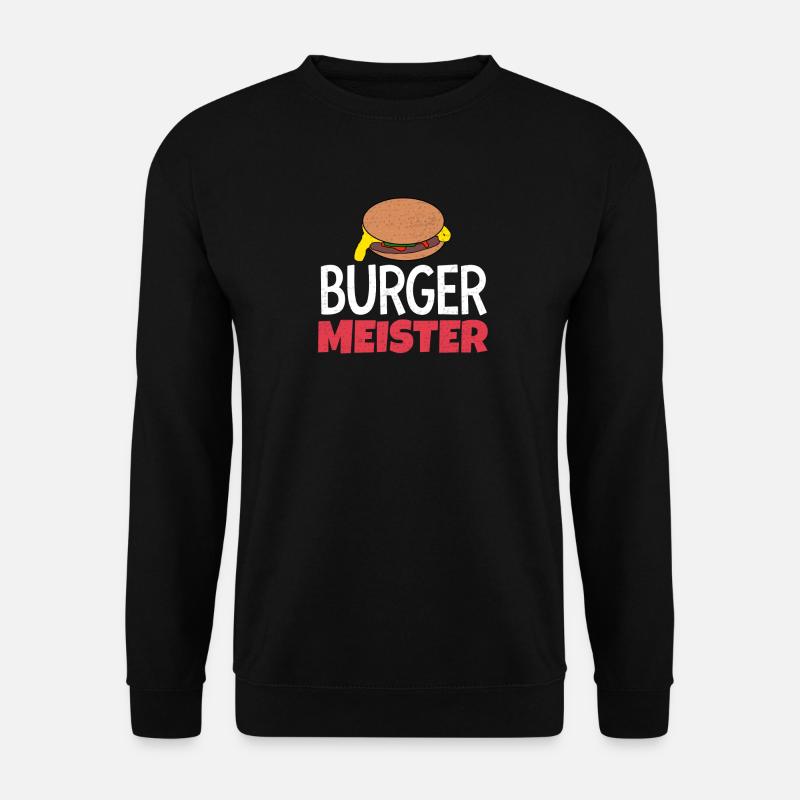 Burgermeister Lustiges Burger Shirt Geschenk - Unisex Pullover - Schwarz