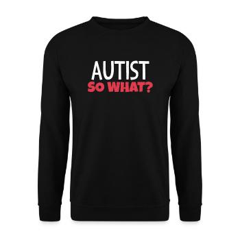Autist, na und? - Unisex Pullover - Schwarz - Vorne - Alina (178cm) & Michal (187cm)