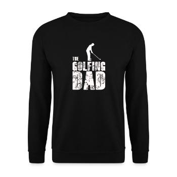 Golf Golfer Golfing Father Dad Father's Day - Unisex Sweatshirt - black - Front - Alina (178cm) & Michal (187cm)